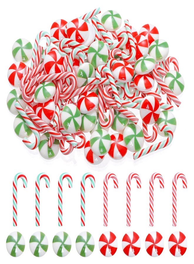 phnydreg 100Pcs Christmas Mini Candy Decorations Faux Candy Decorations for Christmas DIY Craft Supplies Party Decorations - Image 1
